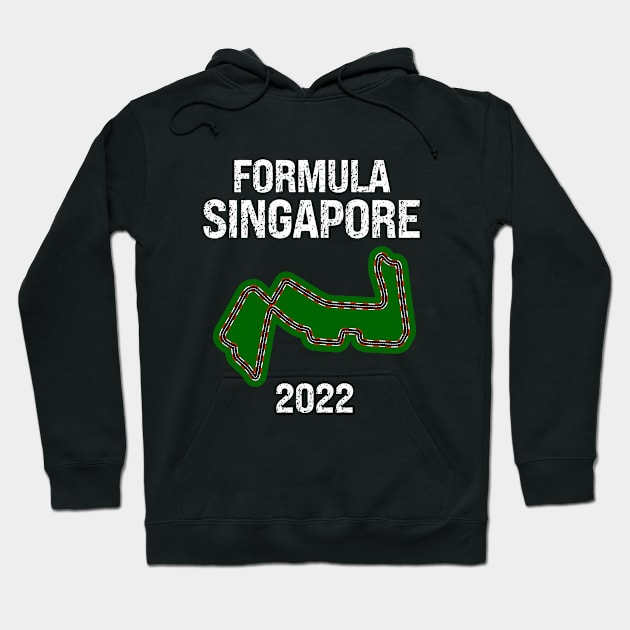 Formula Singapore Racing Circuit Car Map Grand Prix Hoodie by soufyane